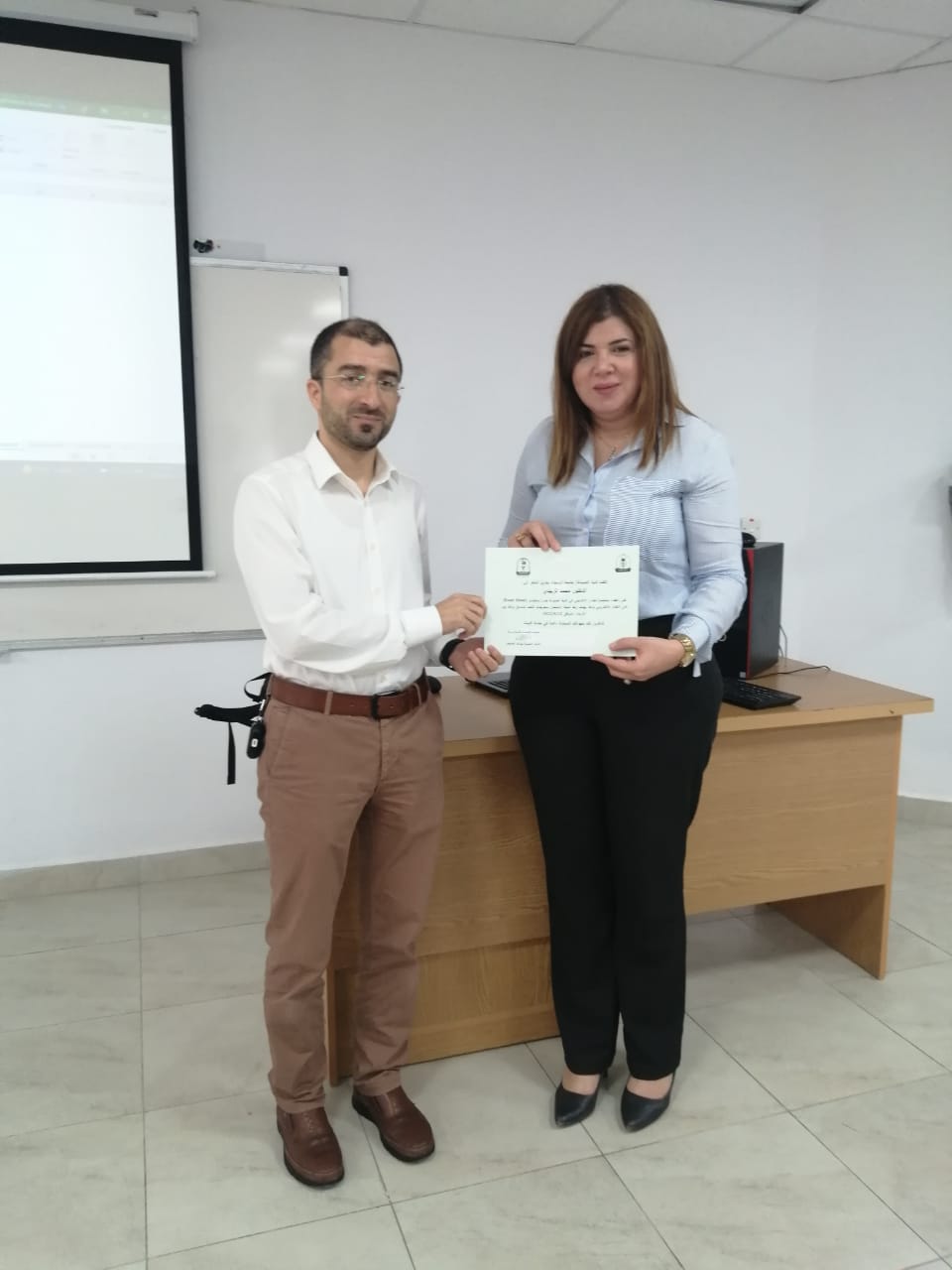 A workshop on the use of excel sheets in the electronic system was held at the Faculty of Pharmacy