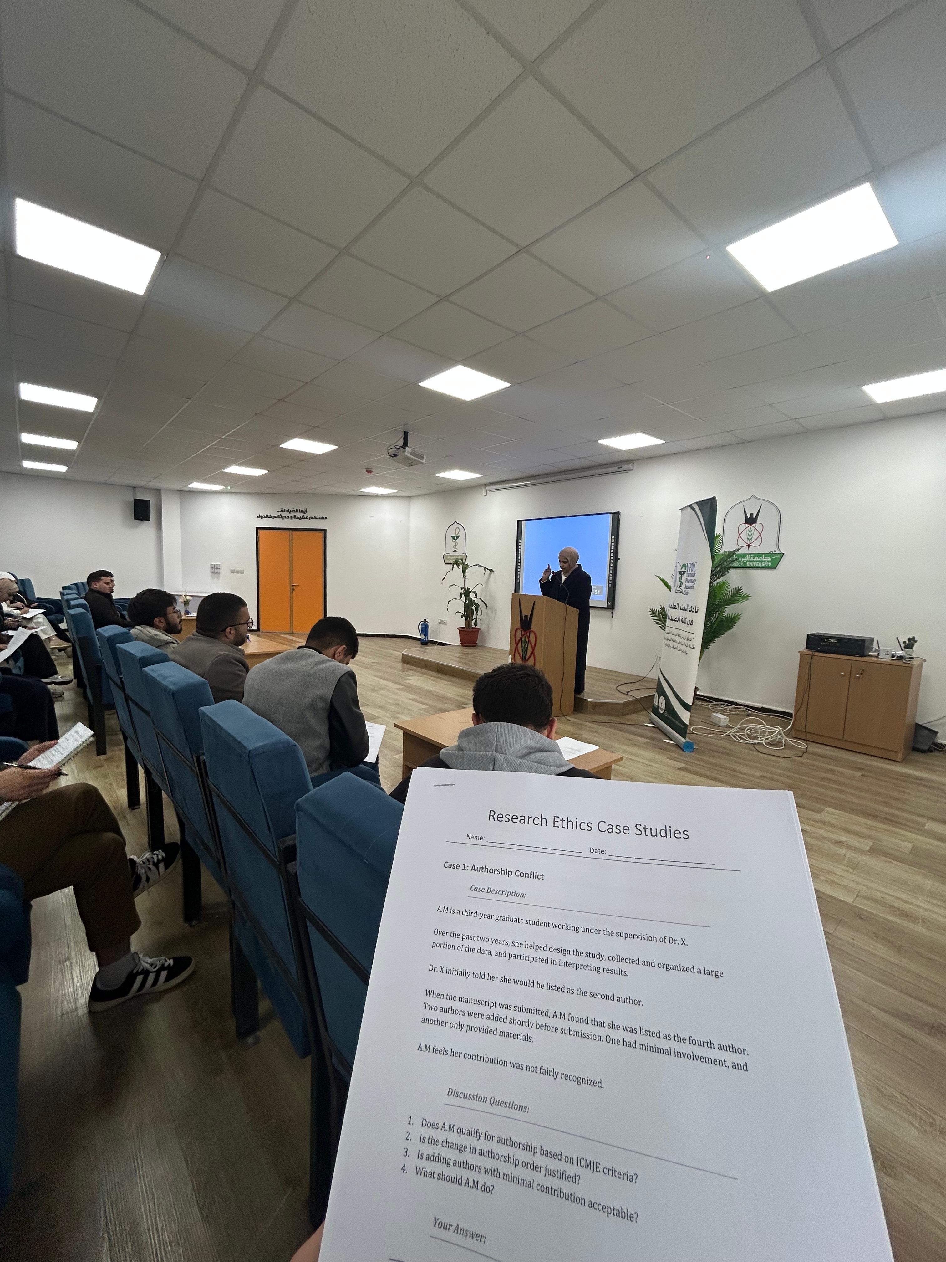 Dr. Hadiya Mashaqbeh Delivers a Training Session on Research Ethics and the Use of Artificial Intelligence